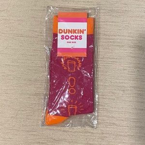 Dunkin’ Donuts socks pink and orange